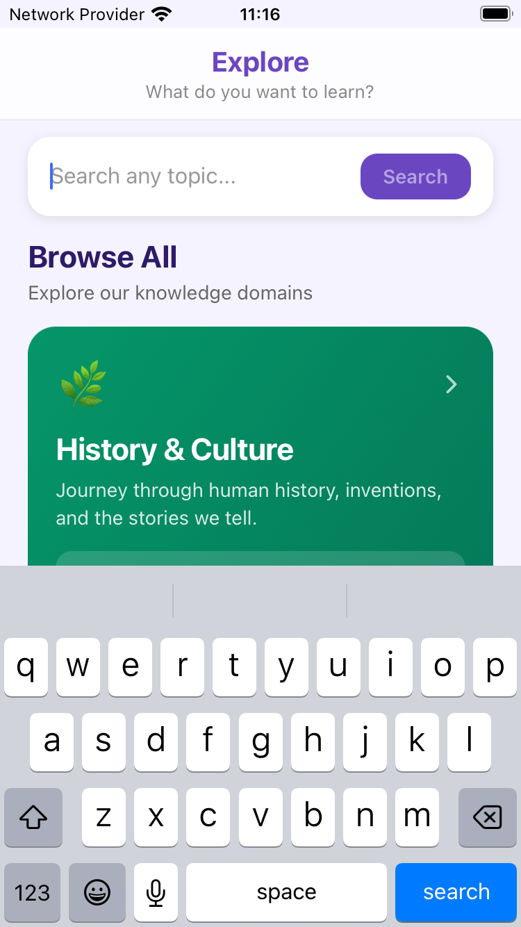 Search and explore topics